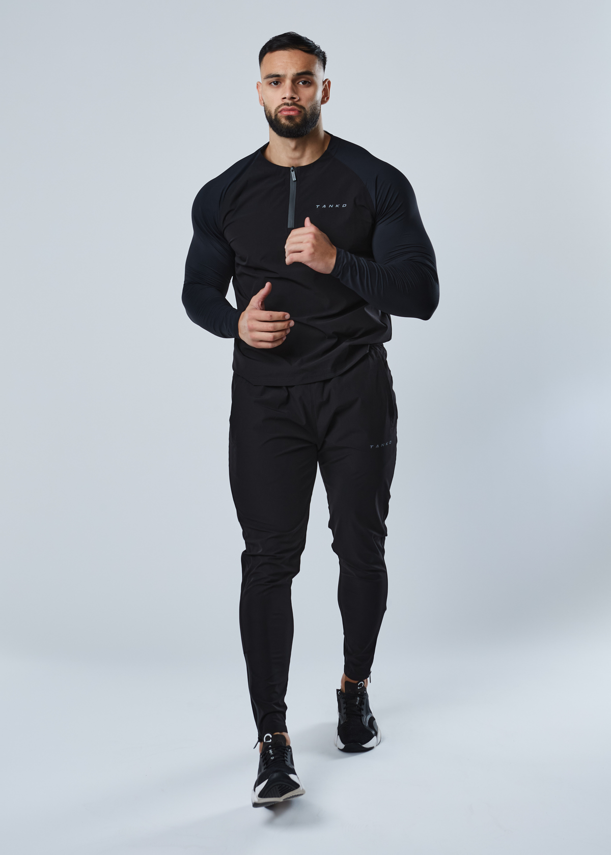 Core Hybrid 1/4 Zip Tee (Black)