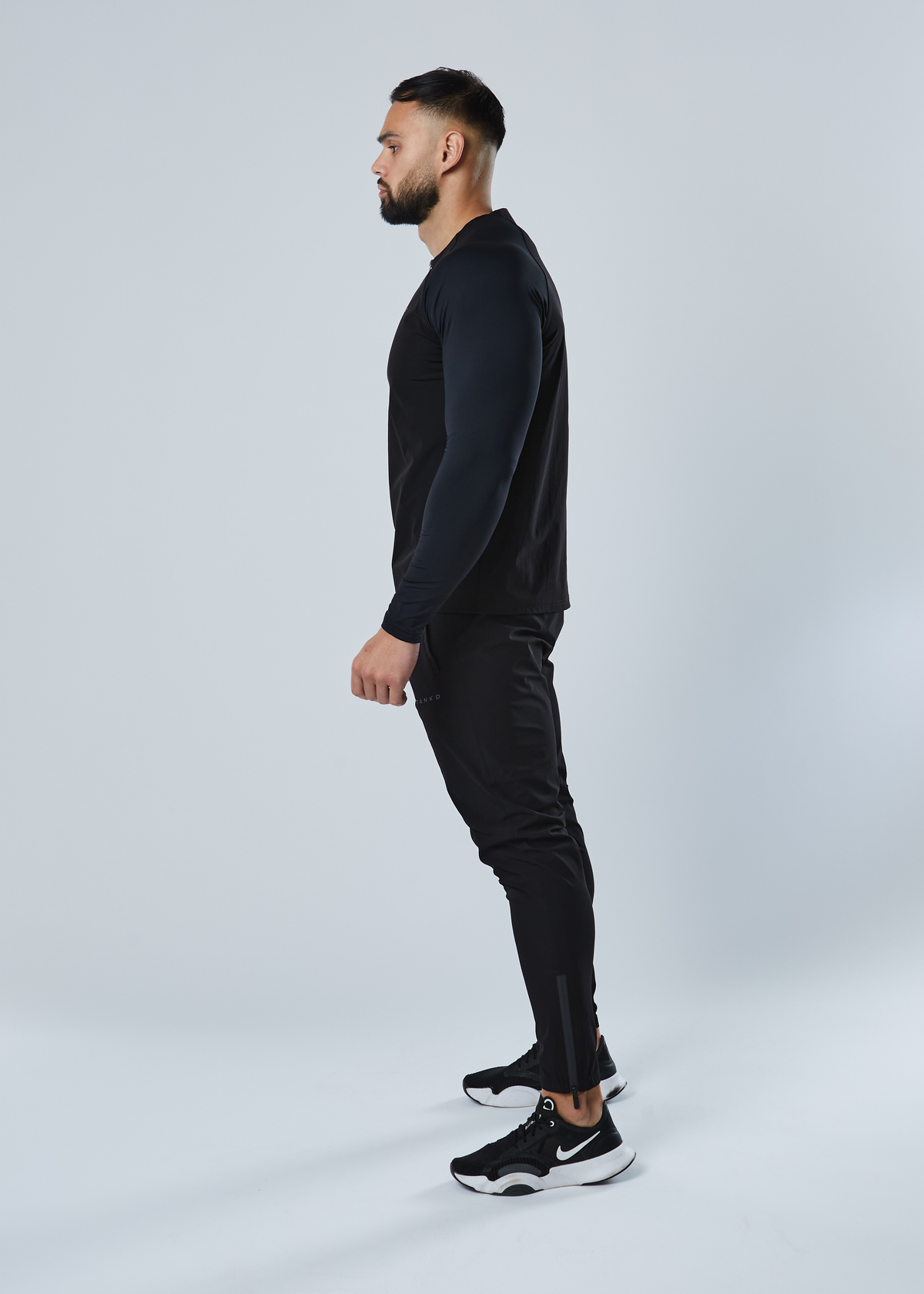 Core Hybrid 1/4 Zip Tee (Black)