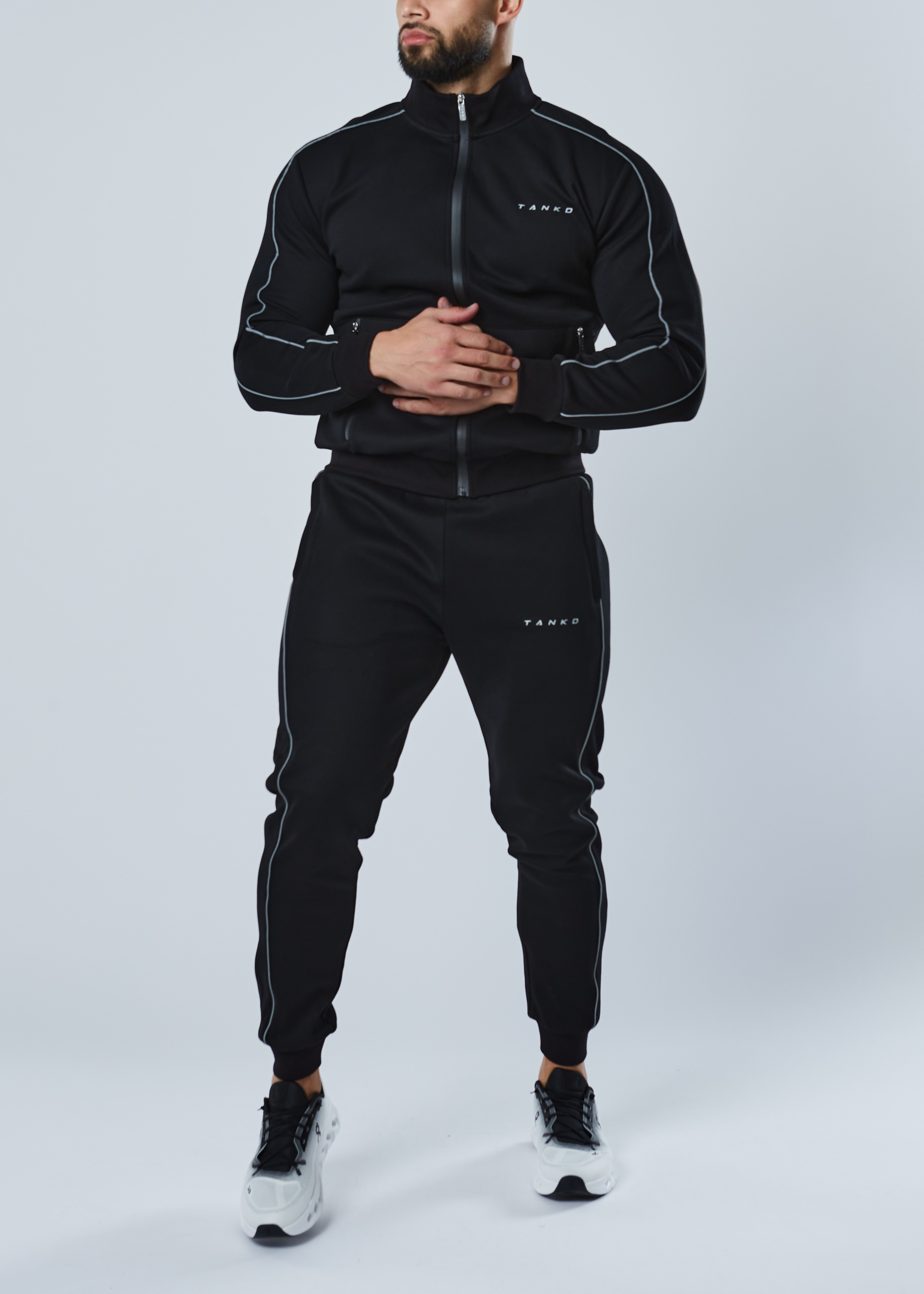 Reflective Zip Jacket (Black)