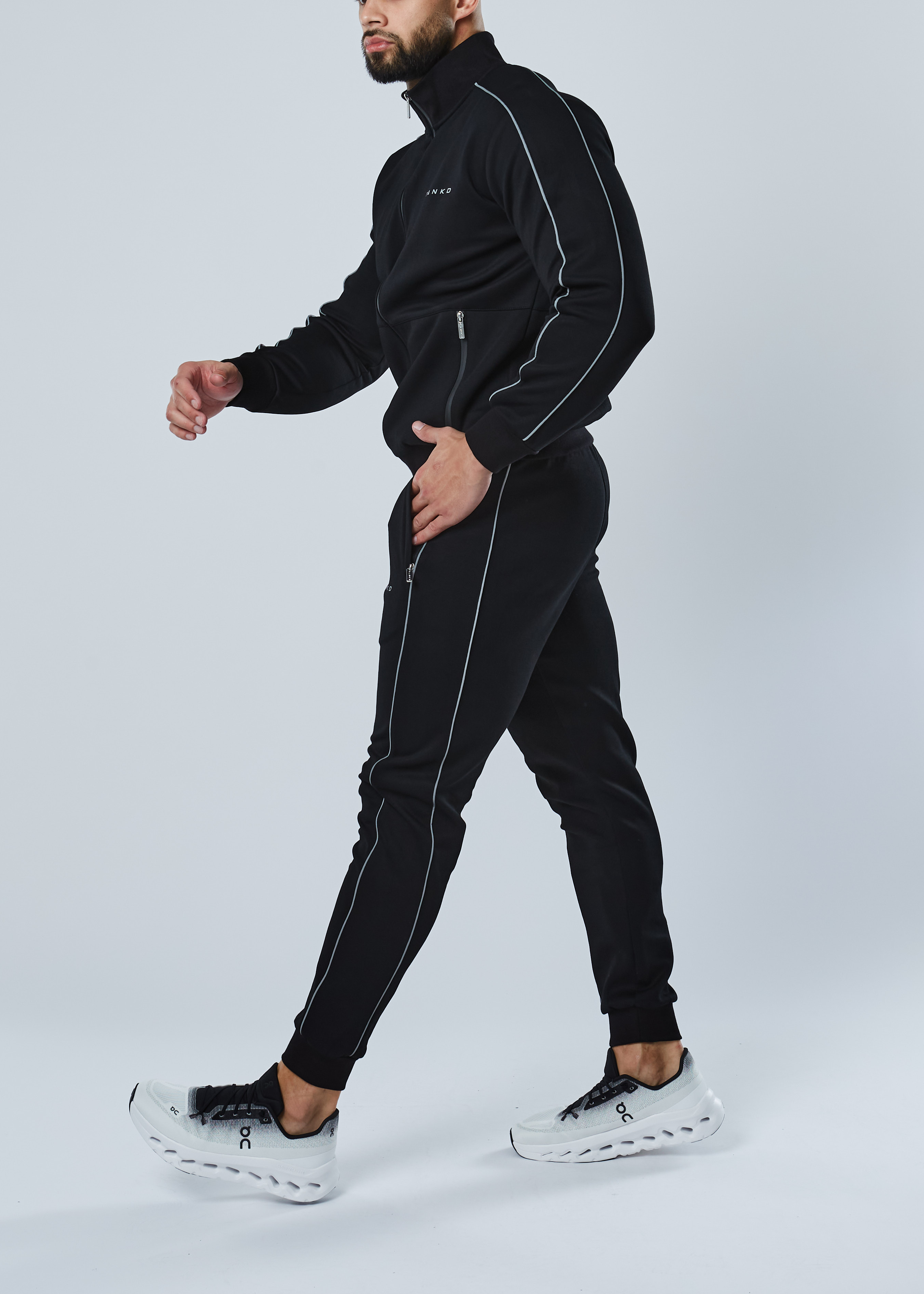Reflective Zip Jacket (Black)