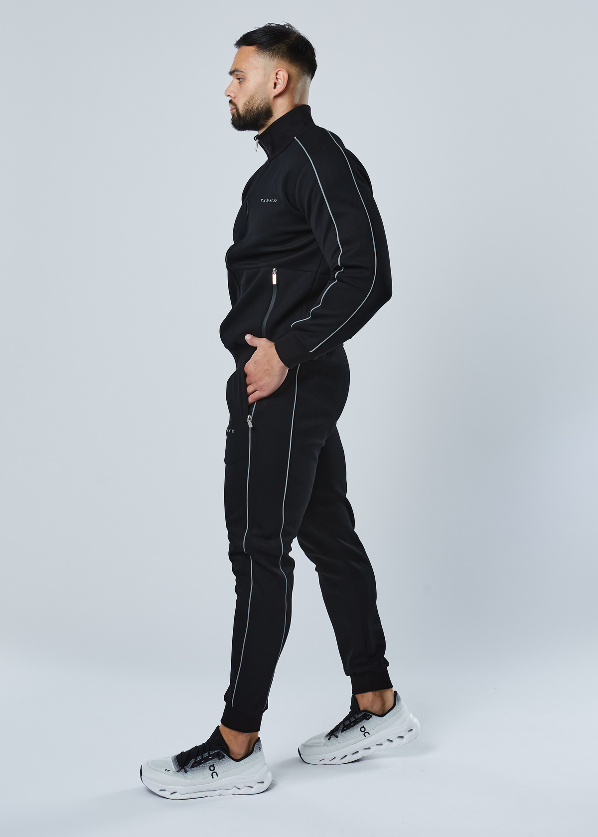 Reflective Zip Jacket (Black)