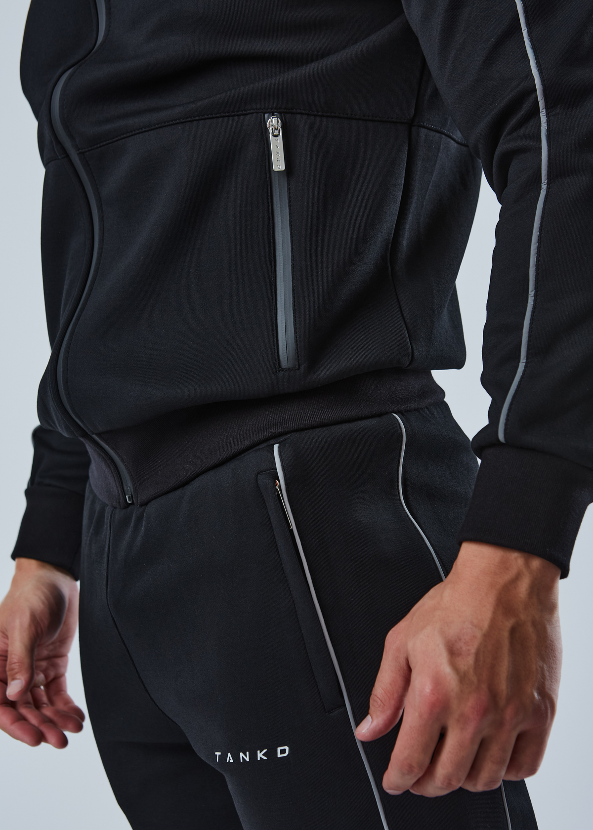 Reflective Zip Jacket (Black)